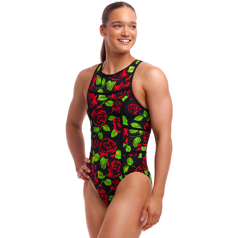 Funkita - Black Rose - Ladies Hi Flyer One Piece