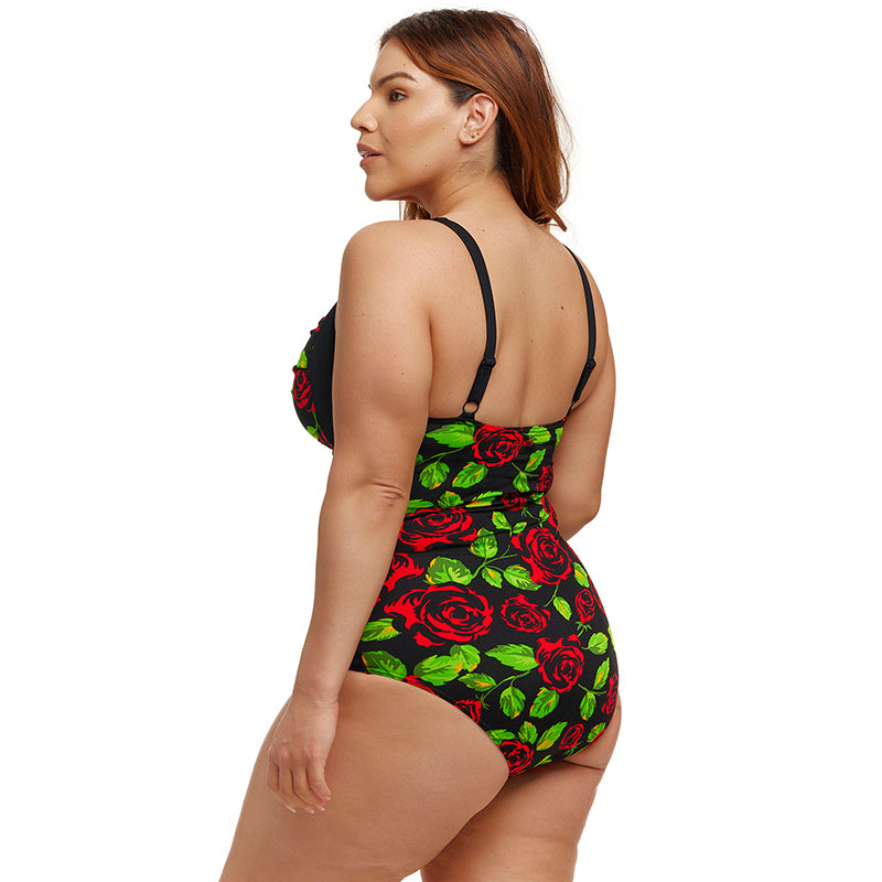 Funkita - Black Rose - Ladies Ruched One Piece