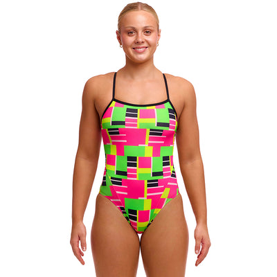 Funkita - Blocked Again - Ladies Eco Single Strap One Piece