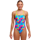 Funkita - Blok Tok - Ladies Eco Tie Me Tight One Piece