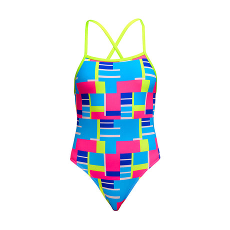 Funkita - Blok Tok - Ladies Eco Tie Me Tight One Piece