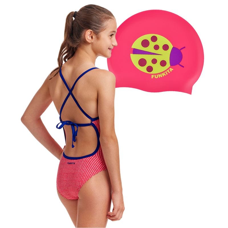 Funkita - Blood Hound Girls Tie Me Tight & Lady Birdie Swimming Cap