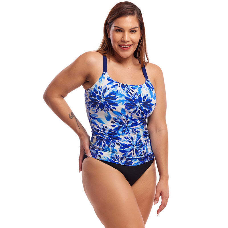 Funkita - Blossom Blue - Ladies Scoop Neck Tankini Top