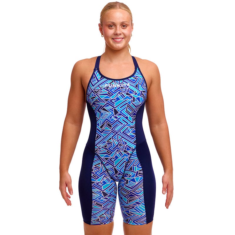 Funkita - Blue Bits - Ladies Eco Fast Training One Piece