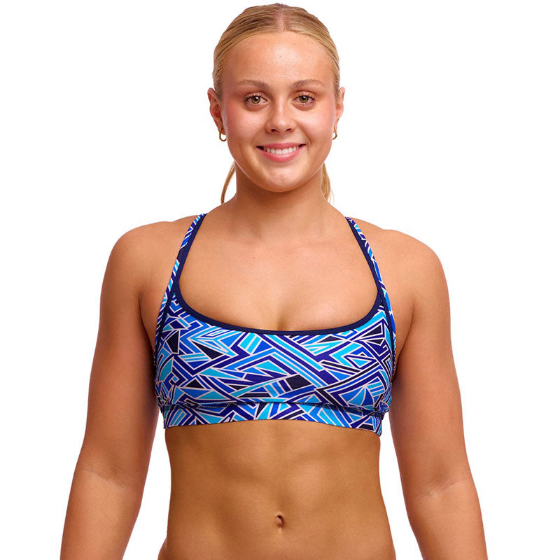 Funkita - Blue Bits - Ladies Eco Sports Top