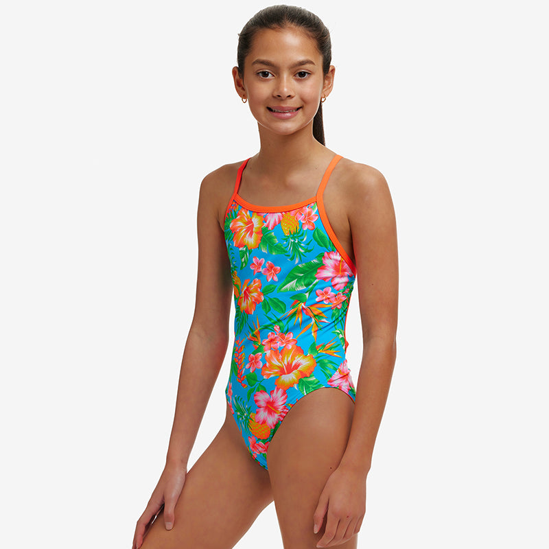 Funkita - Blue Hawaii - Girls Eco Single Strap One Piece