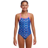Funkita - Blue Viper - Girls Eco Diamond Back One Piece