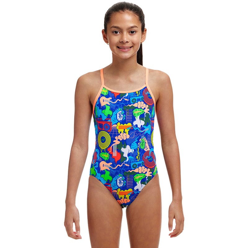 Funkita - Blues Baby - Girls Eco Diamond Back One Piece