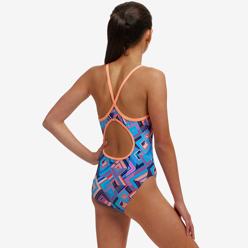 Funkita - Boxed Up - Girls Eco Diamond Back One Piece