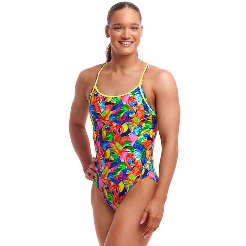 Funkita - Bright Birds - Ladies Eco Diamond Back One Piece