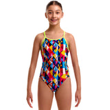 Funkita - Broken Blox - Girls Eco Diamond Back One Piece