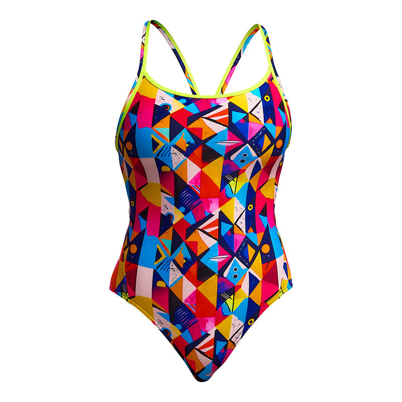 Funkita - Broken Blox - Ladies Eco Diamond Back One Piece