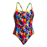 Funkita - Broken Blox - Ladies Eco Diamond Back One Piece