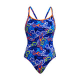 Funkita - Broken Hearts - Ladies Eco Diamond Back One Piece