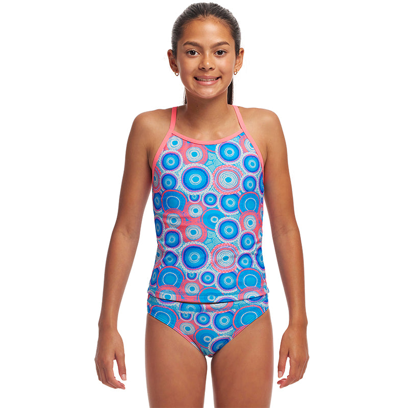 Funkita - Bundjalung Blue - Girls Eco Swim Steady Tankini & Brief