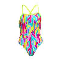 Funkita - Candy Cracks - Girls Eco Tie Me Tight One Piece