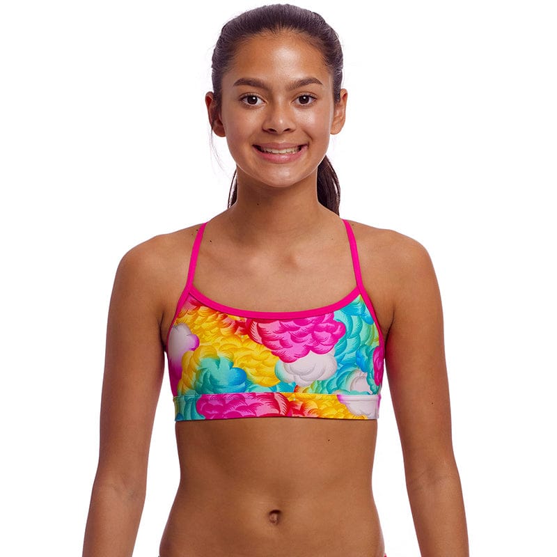 Funkita - Cloudy Colours - Girls Eco Swim Crop Top
