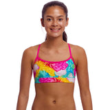 Funkita - Cloudy Colours - Girls Eco Swim Crop Top