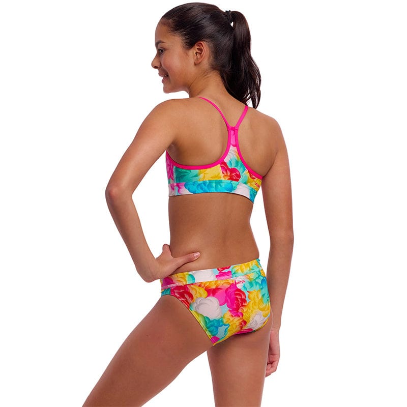 Funkita - Cloudy Colours - Girls Eco Swim Crop Top