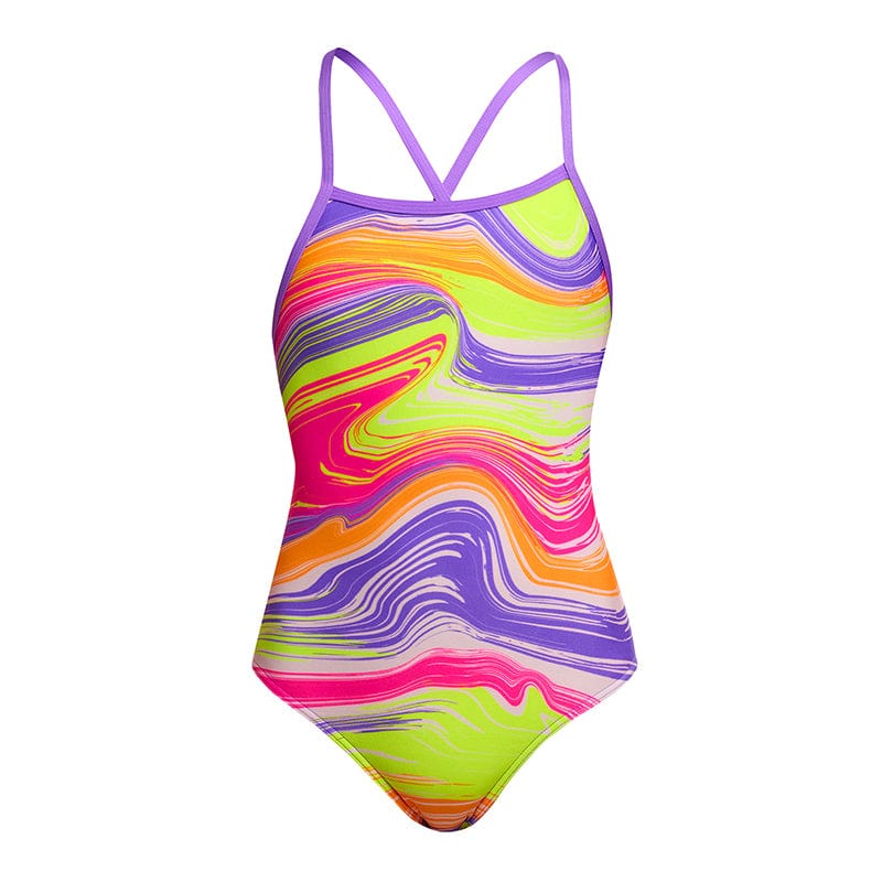 Funkita - Colour Contour - Girls Eco Tie Me Tight One Piece