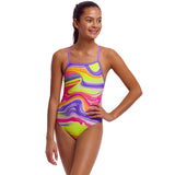 Funkita - Colour Contour - Girls Eco Tie Me Tight One Piece
