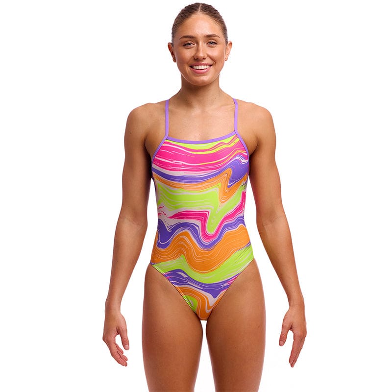 Funkita - Colour Contour - Ladies Eco Tie Me Tight One Piece
