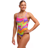 Funkita - Colour Contour - Ladies Eco Tie Me Tight One Piece