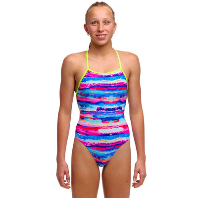 Funkita - Colour Cutaway - Girls Eco Strapped In One Piece