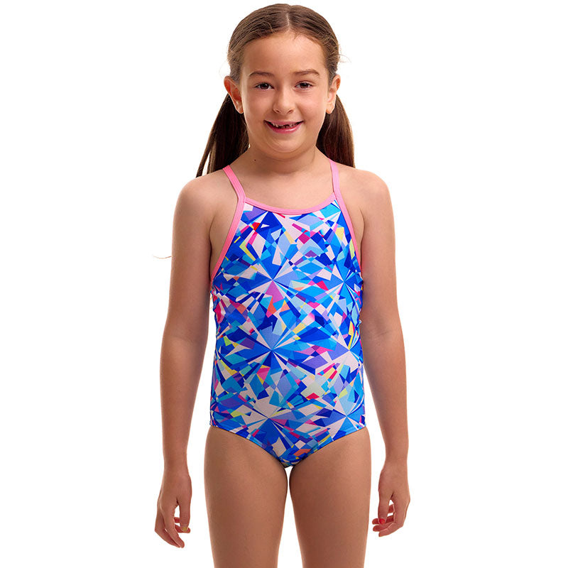 Funkita - Crystal Mess - Toddler Girls Eco Printed One Piece