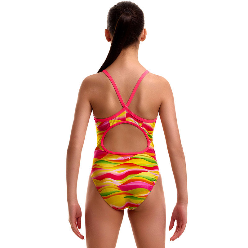 Funkita - Custard Cakes - Girls Eco Diamond Back One Piece