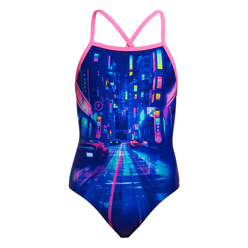 Funkita - Cyber City - Girls Eco Strapped In One Piece