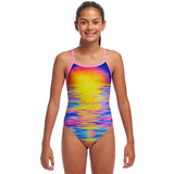 Funkita - Darkinjung Sunset - Girls Eco Single Strap One Piece