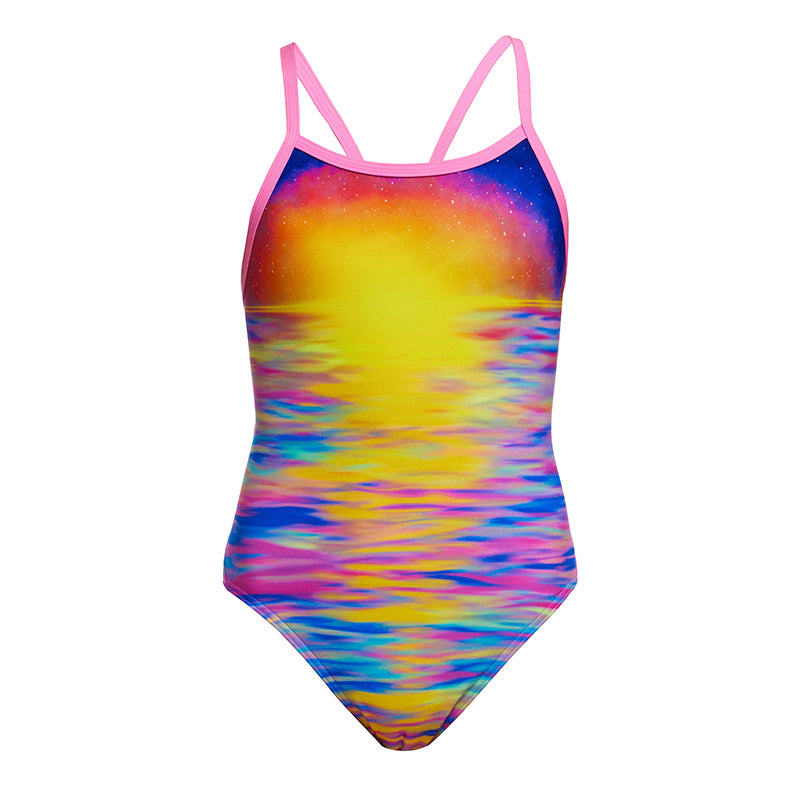 Funkita - Darkinjung Sunset - Girls Eco Single Strap One Piece