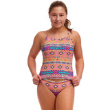 Funkita - Devil In Detail - Girls Eco Swim Steady Tankini & Brief