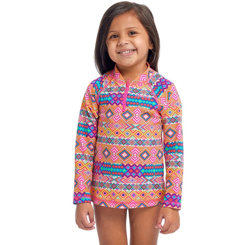 Funkita - Devil In Detail - Toddler Girls Eco Zippy Rashie & Brief