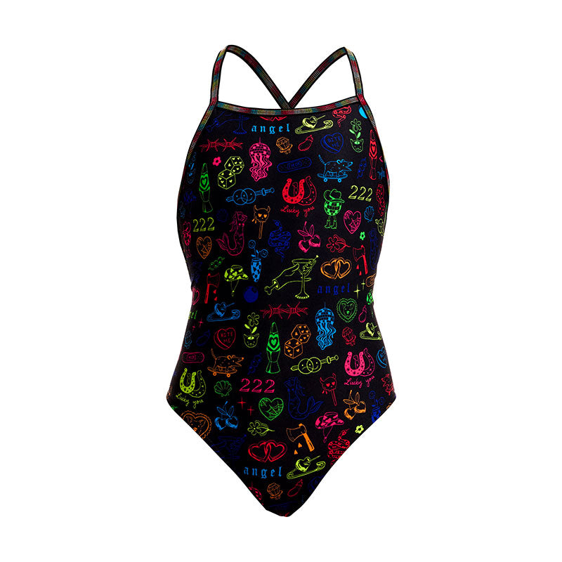 Funkita - Doodles - Girls Eco Strapped In One Piece