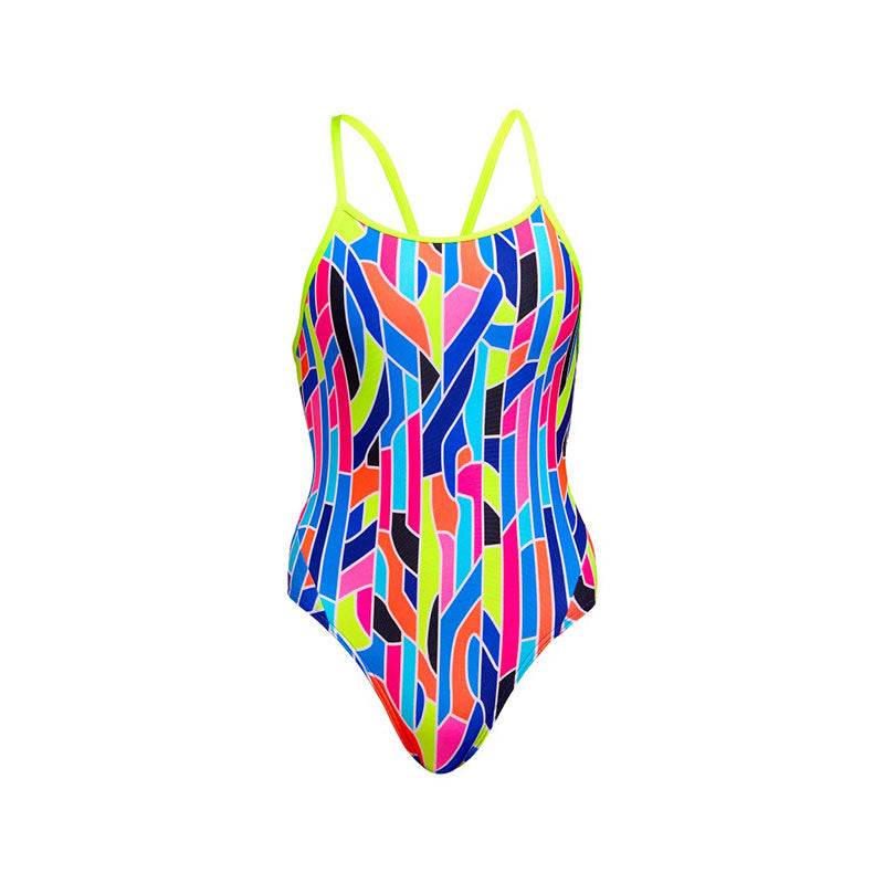 Funkita - Fault Lines - Girls Eco Diamond Back One Piece