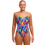 Funkita - Fault Lines - Ladies Eco Diamond Back One Piece
