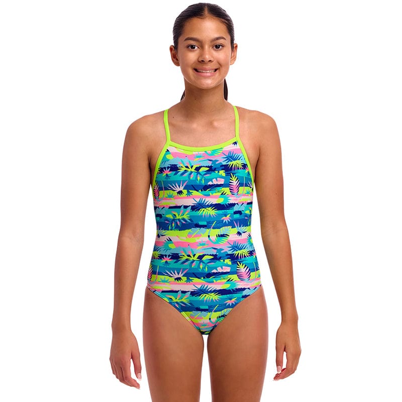 Funkita - Forest Floor - Girls Eco Tie Me Tight One Piece