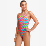 Funkita - Foxy Friends - Girls Eco Diamond Back One Piece