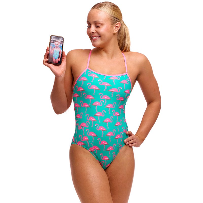 Funkita - Go Flamingo! - Ladies Eco Single Strap One Piece