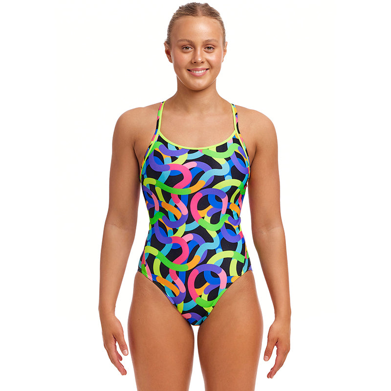 Funkita - Got Worms - Ladies Eco Diamond Back One Piece