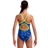 Funkita - Hill Billy Blues - Girls Eco Diamond Back One Piece