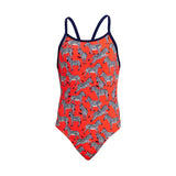 Funkita - Hot To Trot - Girls Eco Diamond Back One Piece