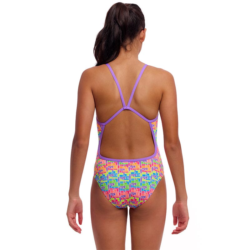 Funkita - Jig Jag - Girls Eco Single Strap One Piece