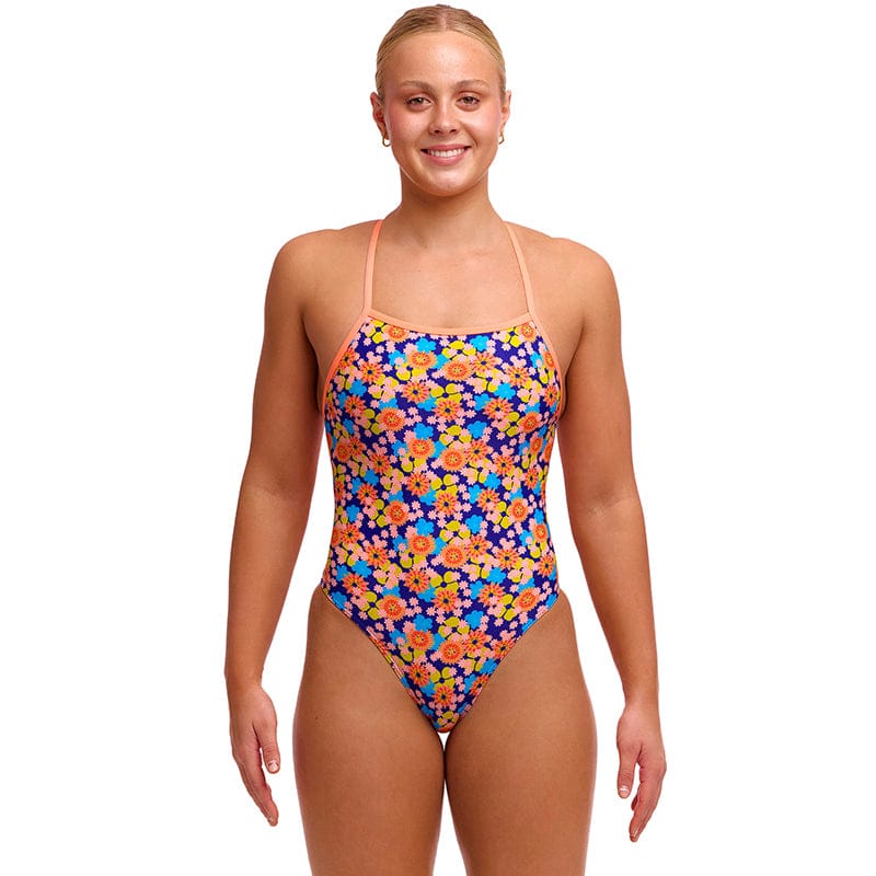 Funkita - Killer Flowers - Ladies Eco Tie Me Tight One Piece