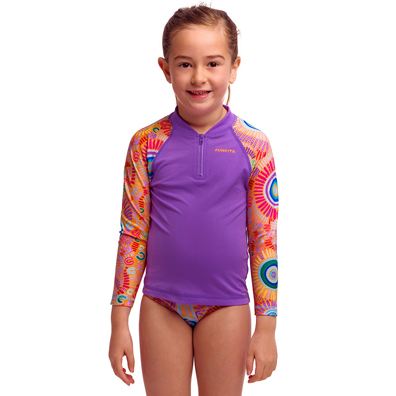 Funkita - Kulin Colour - Toddler Girls Zippy Rash Vest