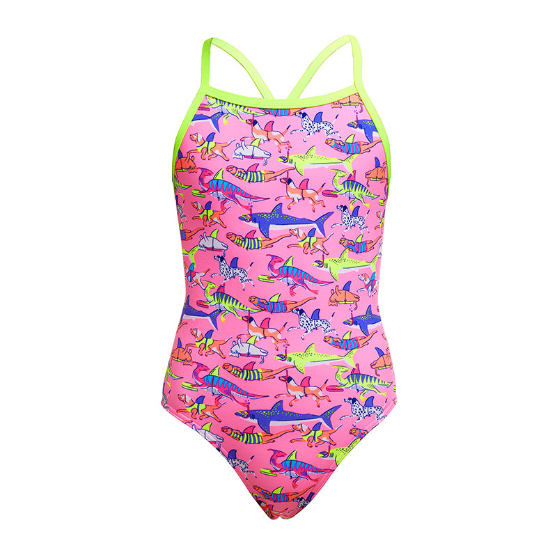 Funkita - Learner Lane - Girls Eco Tie Me Tight One Piece