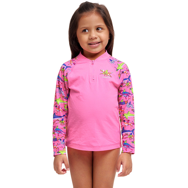 Funkita - Learner Lane - Toddler Girls Eco Zippy Rashie & Brief