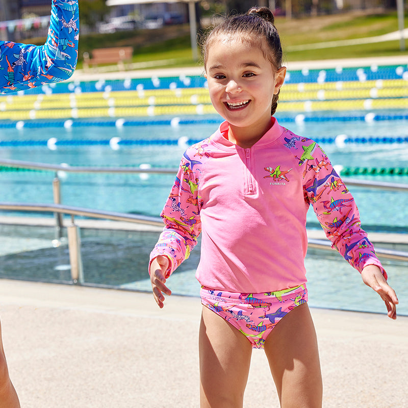 Funkita - Learner Lane - Toddler Girls Eco Zippy Rashie & Brief